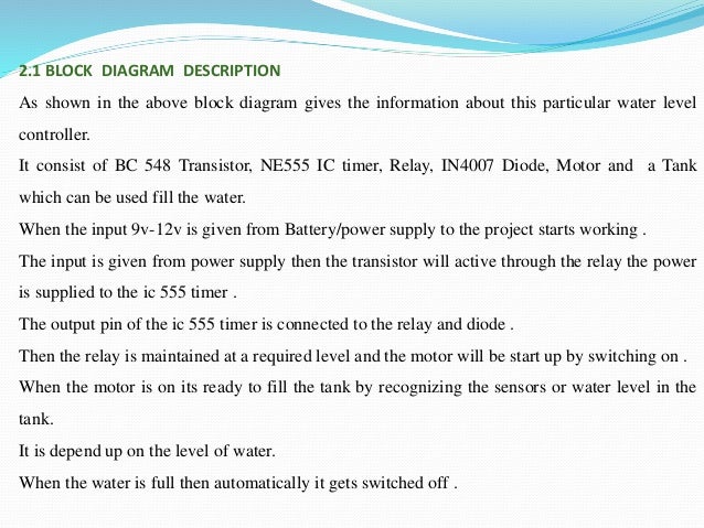 Water Level Indicator Project Pdf